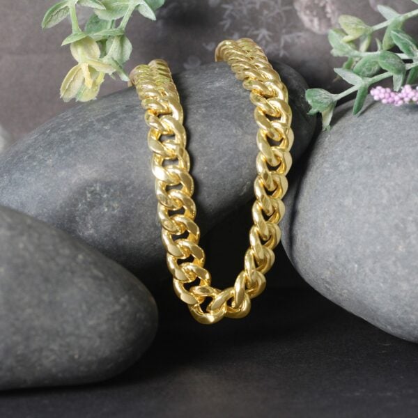 10k Yellow Gold Semi Solid Miami Cuban Chain (9.10 mm) - alternate view 4
