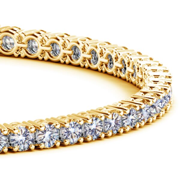 Lab Grown Round Diamond Tennis Bracelet in 14k Yellow Gold (7 cctw F/G VS2/SI1) - F-G - alternate view 2