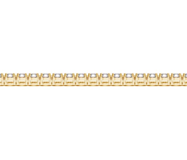 Lab Grown Round Diamond Tennis Bracelet in 14k Yellow Gold (7 cctw F/G VS2/SI1) - F-G - alternate view 3