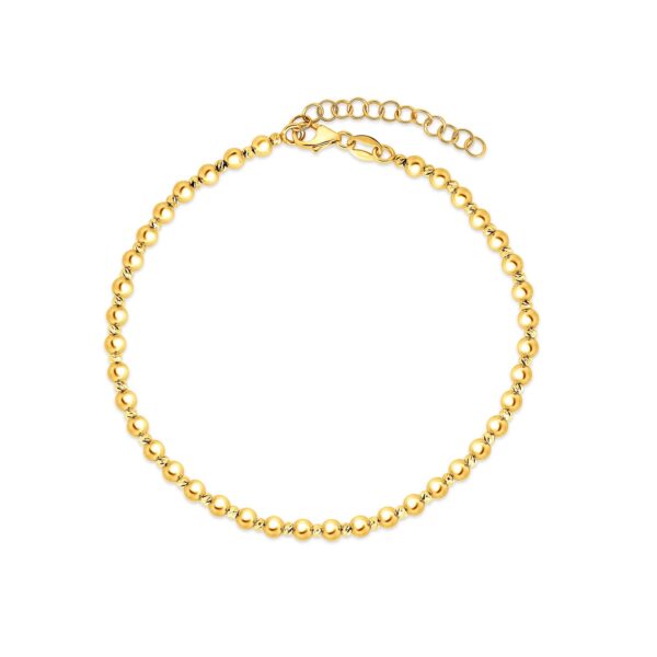 Duo Bead Bracelet in 14K Yellow Gold (3.00mm) - alternate view 2