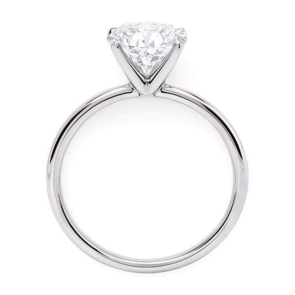 3 Carat Oval Lab Grown IGI G/VS1 Diamond Solitaire Ring in 10K White Gold - alternate view 3