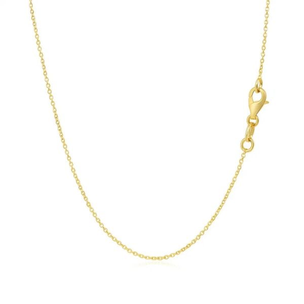 14k Yellow Gold Necklace with Interlocking Petite Rectangles - alternate view 3