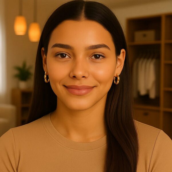 Small Rice Hoop Earrings in 14K Yellow Gold - alternate view 3
