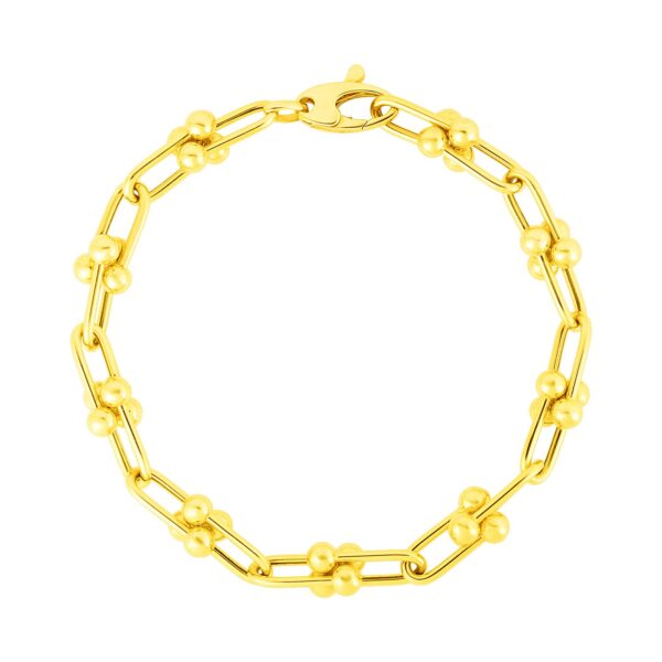 14k Yellow Gold 7 1/2 inch Jax Chain Bracelet (5.00 mm) - alternate view 2