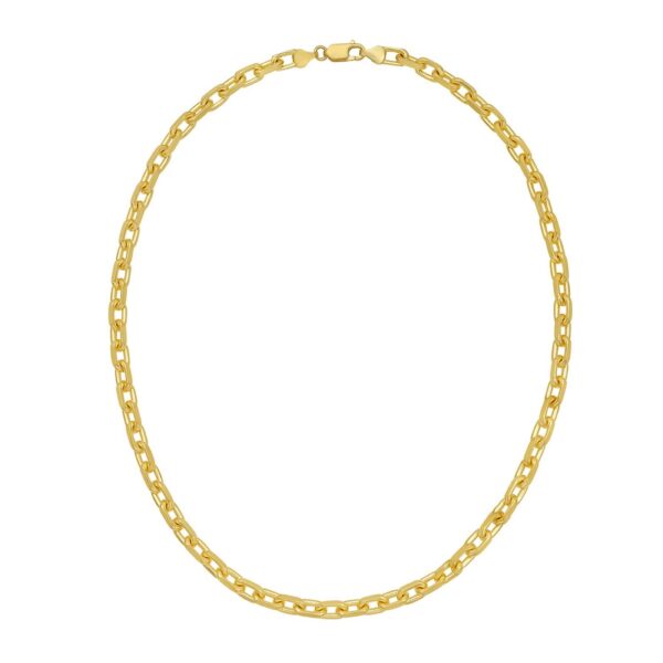 Sterling Silver Gold Plated French Cable Chain (5.60 mm) - alternate view 2