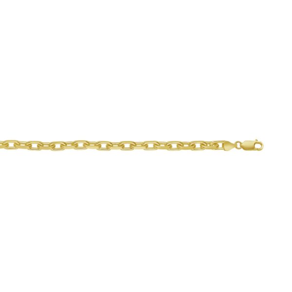 Sterling Silver Gold Plated French Cable Chain (5.60 mm) - alternate view 3