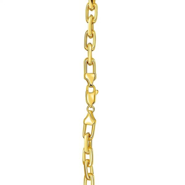 Sterling Silver Gold Plated French Cable Chain (5.60 mm) - alternate view 4