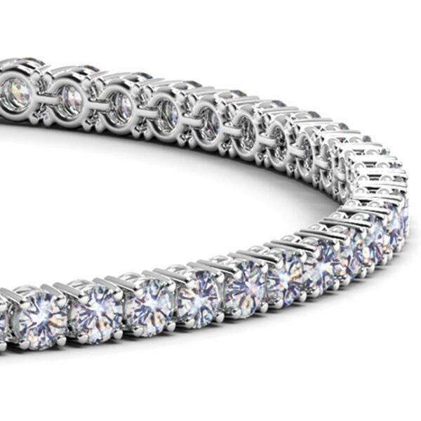 Lab Grown Round Diamond Tennis Bracelet in 14k White Gold (7 cctw F/G VS2/SI1) - F-G - alternate view 2