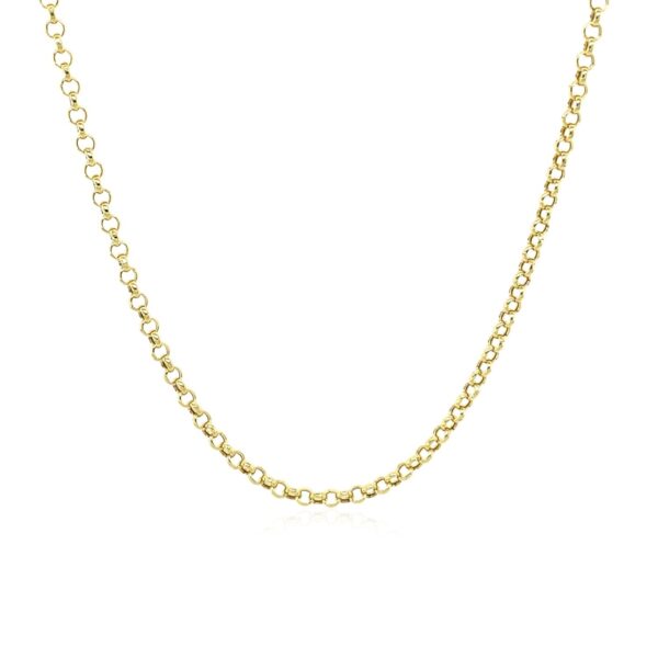 14k Yellow Gold Rolo Chain (1.90 mm) - alternate view 2