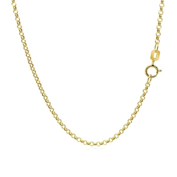 14k Yellow Gold Rolo Chain (1.90 mm) - alternate view 3