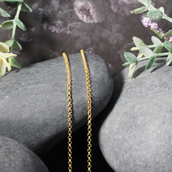 14k Yellow Gold Rolo Chain (1.90 mm) - alternate view 4