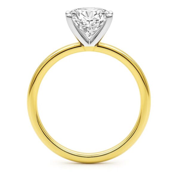 3 Carat Princess Lab Grown IGI G/VS1 Diamond Solitaire Ring in 14K Yellow Gold - alternate view 4
