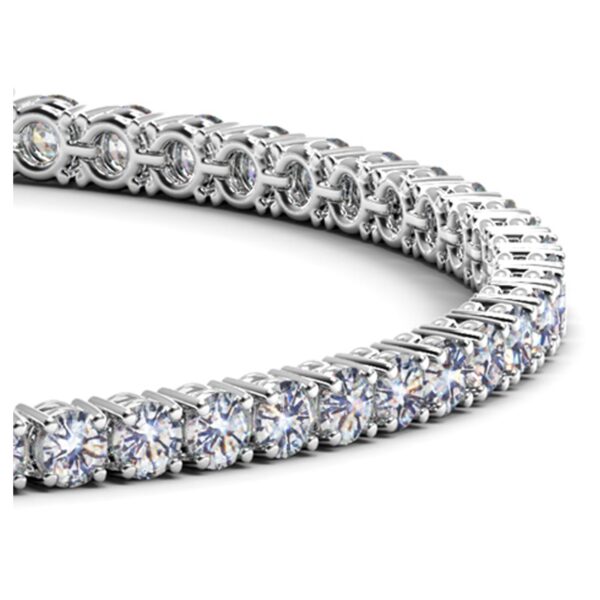 Lab Grown Round Diamond Tennis Bracelet in 14k White Gold (5 cctw F/G VS2/SI1) - F-G - alternate view 2