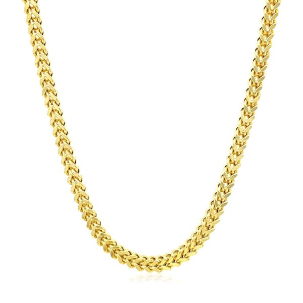 14k Yellow Gold Square Franco Chain (3.00 mm) - alternate view 2