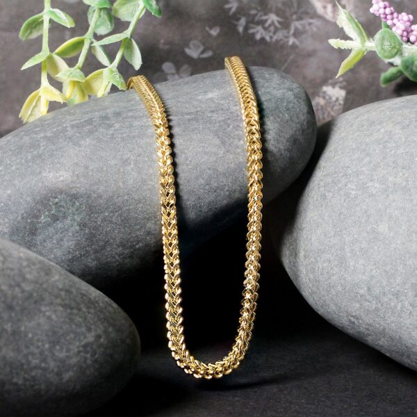 14k Yellow Gold Square Franco Chain (3.00 mm) - alternate view 3