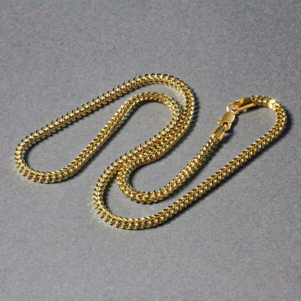14k Yellow Gold Square Franco Chain (3.00 mm) - alternate view 4