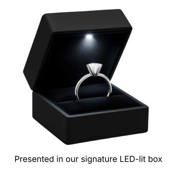 2 Carat Oval Lab Grown IGI G/VS1 Diamond Solitaire Ring in 10K White Gold - alternate view 5