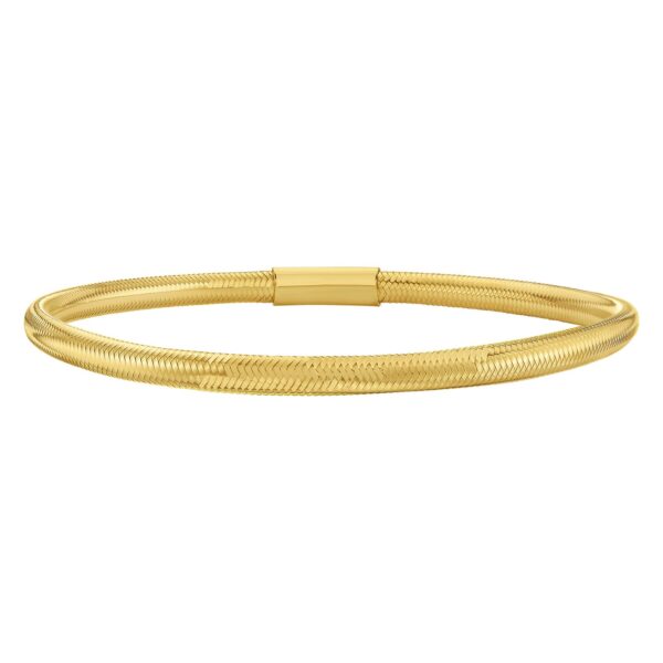 14K Yellow Gold Small Stretch Mesh Bracelet (3.40 mm) - alternate view 2