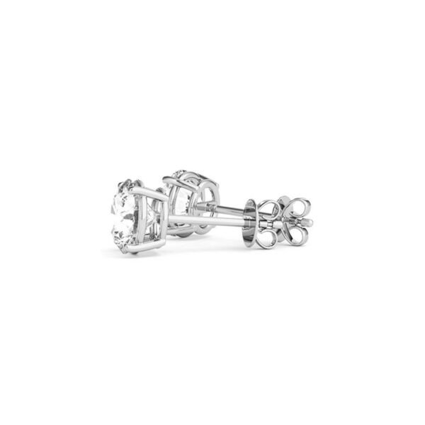 4 cttw Certified IGI Lab Grown Round Diamond Stud Earrings 14k White Gold(G/VS2) - alternate view 4