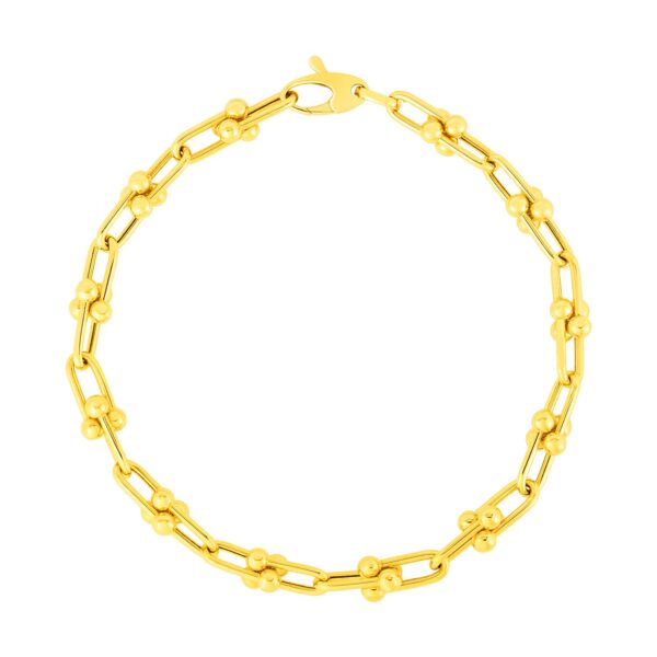 14k Yellow Gold 7 1/2 inch Jax Chain Bracelet (4.00 mm) - alternate view 2