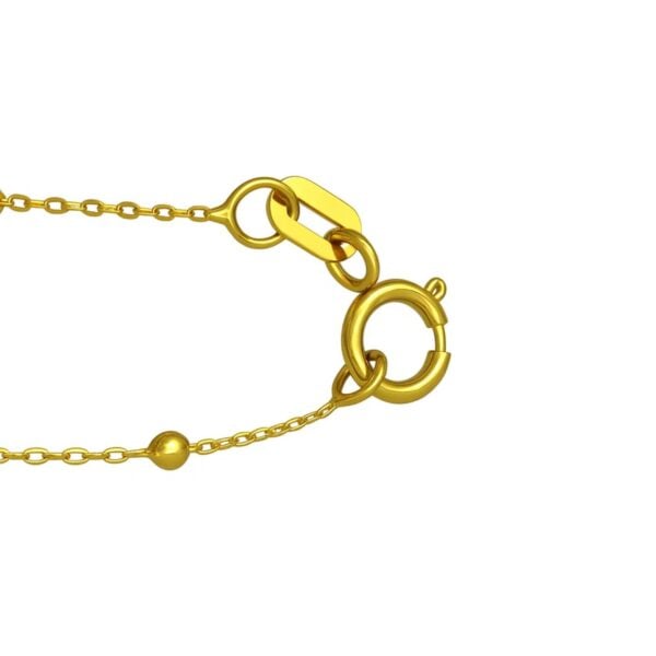 MOP Geometric Gem Rectangle Necklace in 14K Yellow Gold - alternate view 3