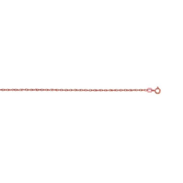 14k Rose Gold Machine Rope Chain (0.95 mm) - alternate view 2
