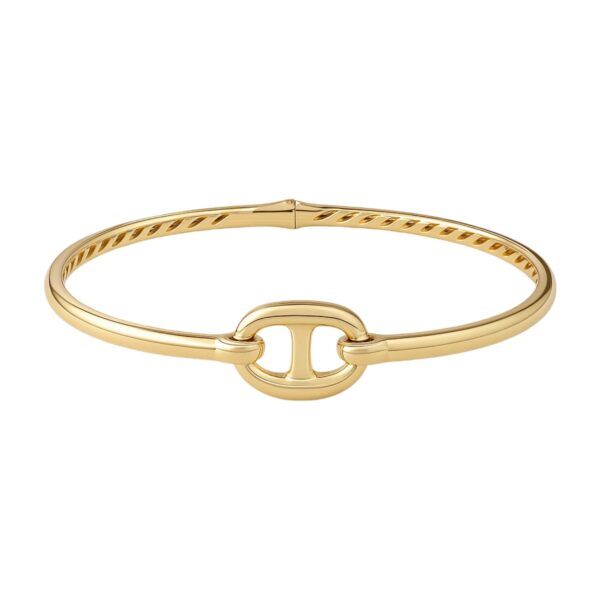 Single Mariner Link Bangle in 14K Yellow Gold (12.00 mm) - alternate view 2
