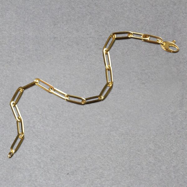14K Yellow Gold Bold Paperclip Chain Bracelet (4.20 mm) - alternate view 4