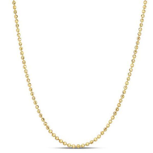 Moon Cut Bead Chain in 14k Yellow Gold (2.00 mm) - alternate view 2
