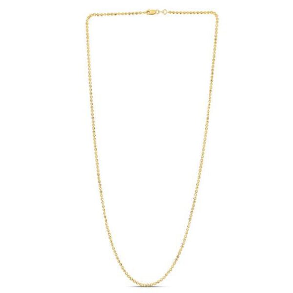 Moon Cut Bead Chain in 14k Yellow Gold (2.00 mm) - alternate view 3