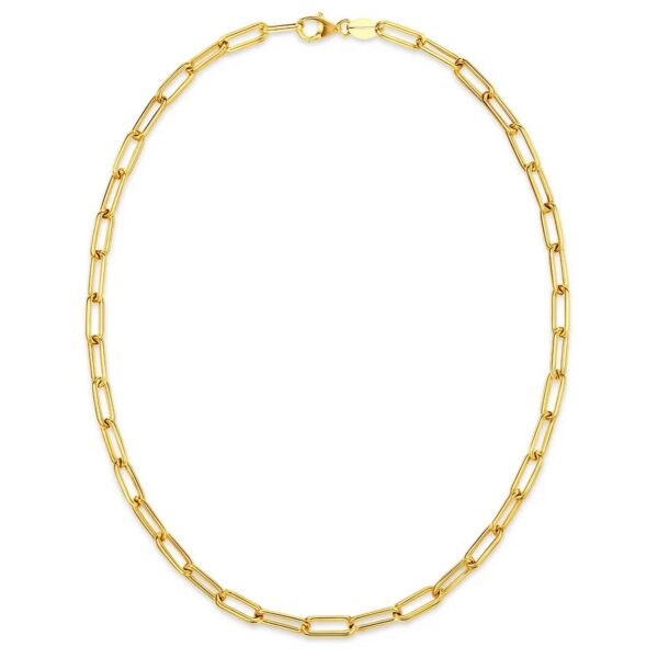 14K Yellow Gold Paperclip Chain (4.0 mm) - alternate view 3