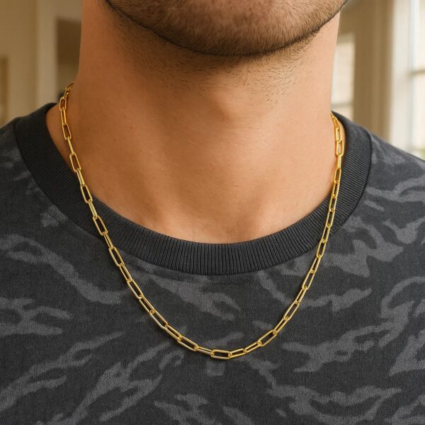 14K Yellow Gold Paperclip Chain (4.0 mm) - alternate view 5