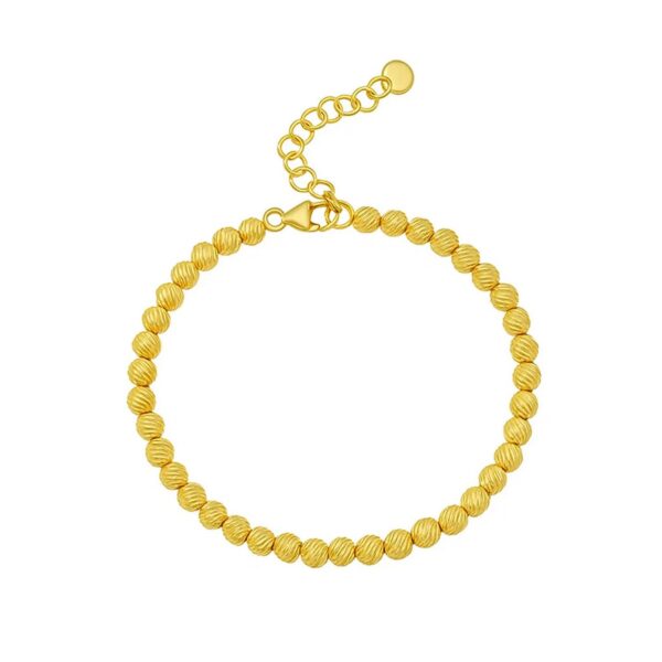 14K Yellow Gold Bead Bracelet (4.00 mm) - alternate view 4