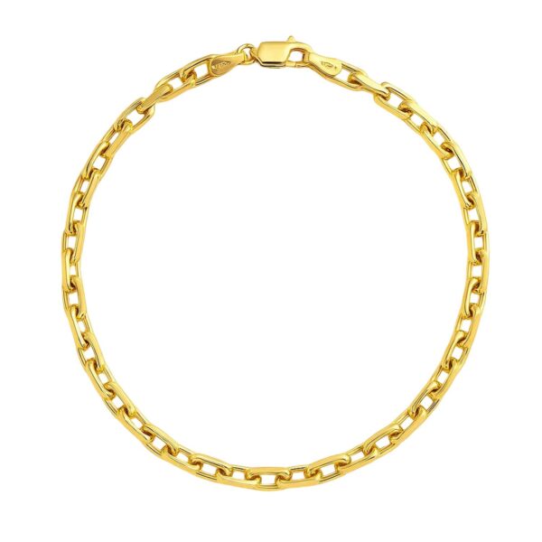 14k Yellow Gold French Cable Chain Bracelet (2.50 mm)