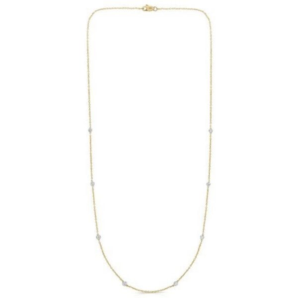 14K Yellow Gold Diamonds by the Yard Necklace - alternate view 2