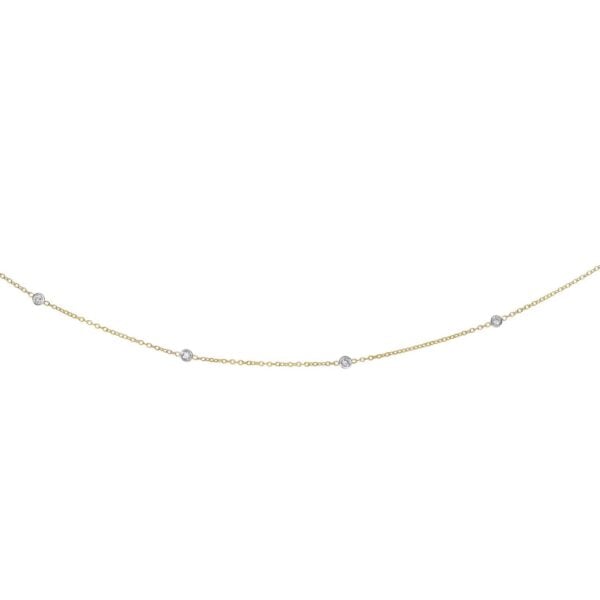 14K Yellow Gold Diamonds by the Yard Necklace - alternate view 3