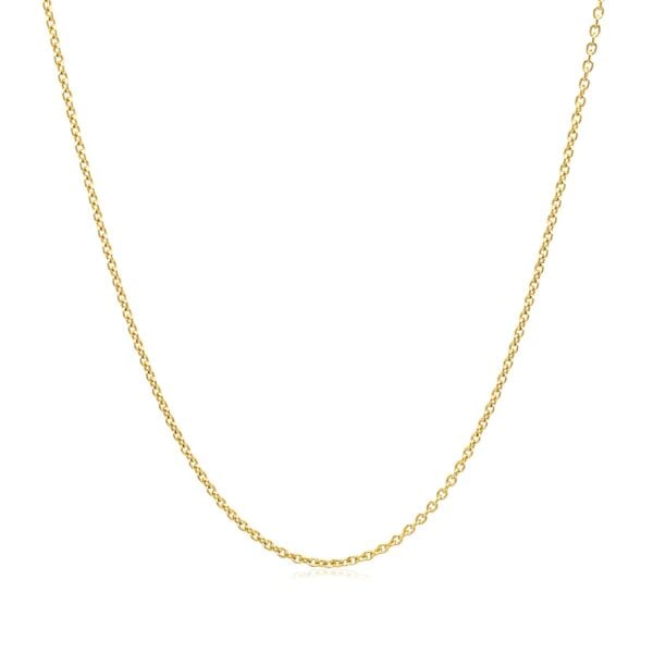 14k Yellow Gold Oval Cable Link Chain (1.10 mm) - alternate view 2