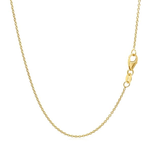 14k Yellow Gold Oval Cable Link Chain (1.10 mm) - alternate view 3