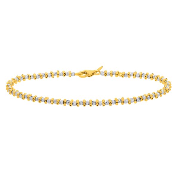 Two Tone Pallina Bead Bracelet in 14K Gold (2.60 mm) - Two-Tone Gold - alternate view 2