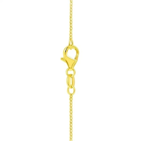 Large Puffed Heart Necklace in 14K Yellow Gold - alternate view 4
