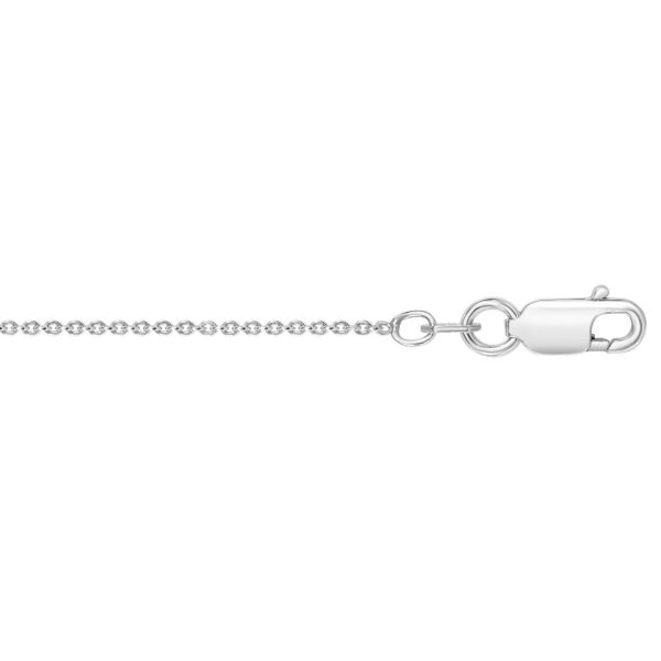 Sterling Silver Rhodium Plated Round Cable Chain (1.10 mm) - alternate view 4