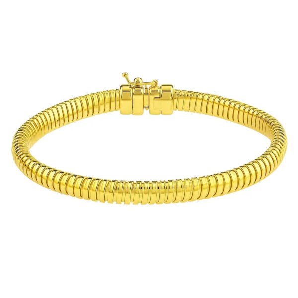 Tubogas Bracelet in 14K Yellow Gold (5.00 mm) - alternate view 2