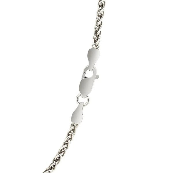 Sterling Silver Rhodium Plated Wheat Chain (2.60 mm) - alternate view 4