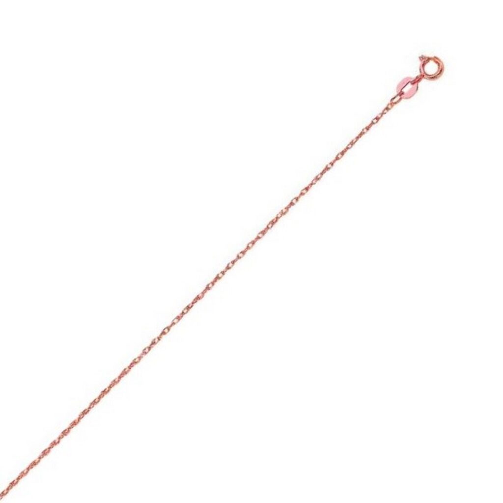 14k Yellow Gold Machine Rope Chain (0.85 mm) - Rose Gold