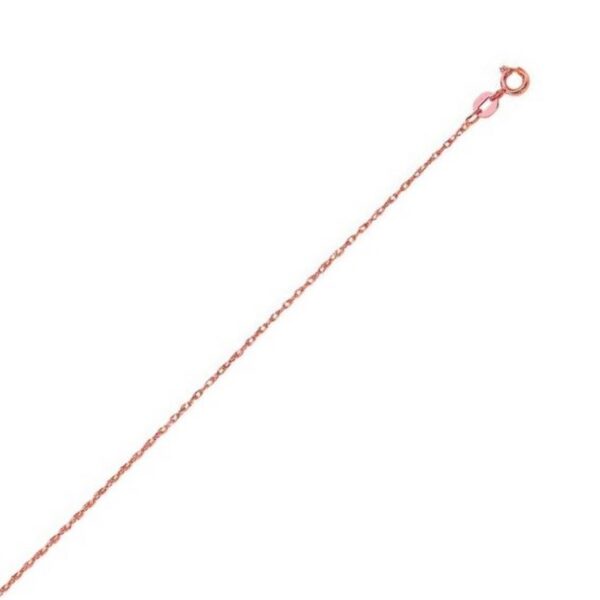 14k Yellow Gold Machine Rope Chain (0.85 mm) - Rose Gold