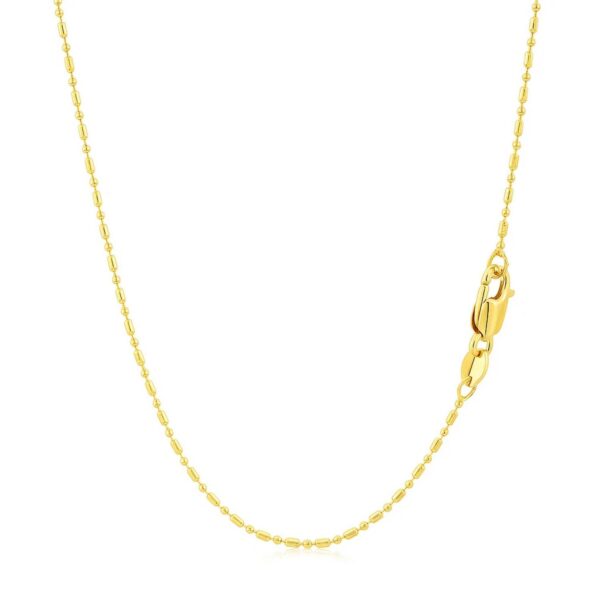 14k Yellow Gold Diamond-Cut Bead Chain (0.90 mm) - alternate view 3