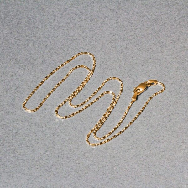 14k Yellow Gold Diamond-Cut Bead Chain (0.90 mm) - alternate view 5