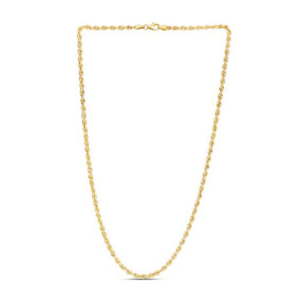 14k Yellow Gold Light Rope Chain (3.00 mm) - alternate view 2