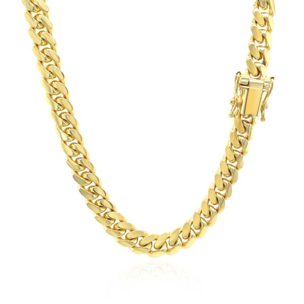 10k Yellow Gold Classic Miami Cuban Solid Chain (6.10 mm) - alternate view 3