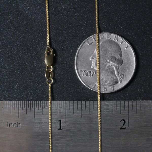 10k Yellow Gold Wheat Chain 0.6mm (0.60 mm) - alternate view 5